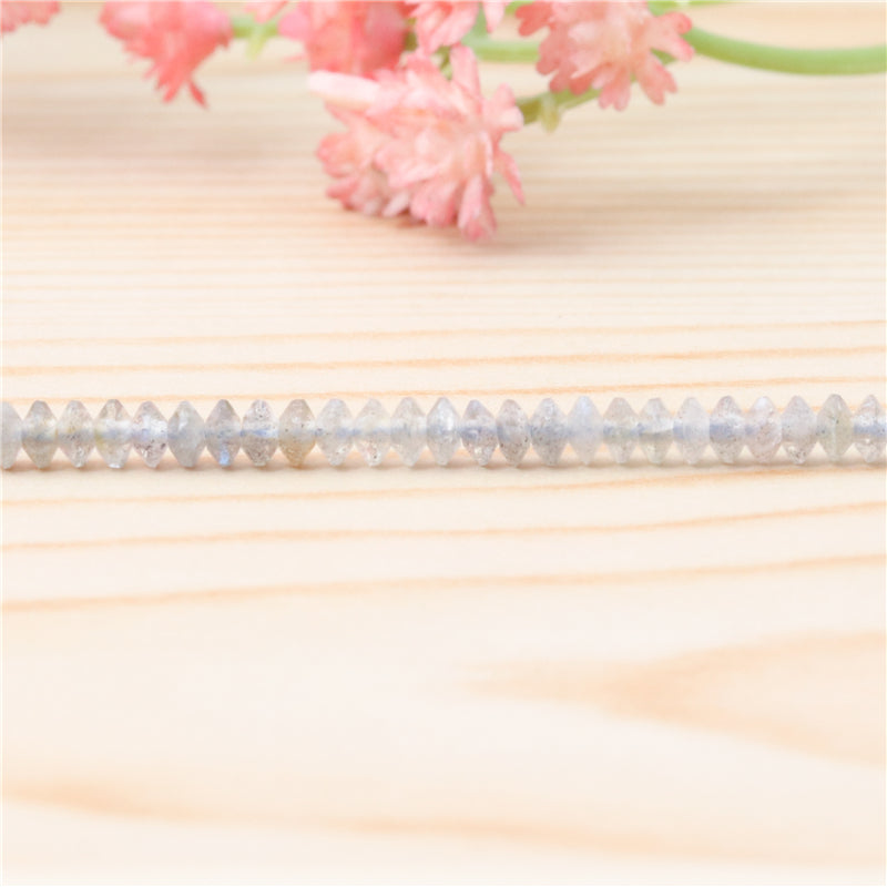 Natural Labradorite Beads Faceted Rhombus 1.8x3mm Hole 0.6mm about 201pcs 39cm strand