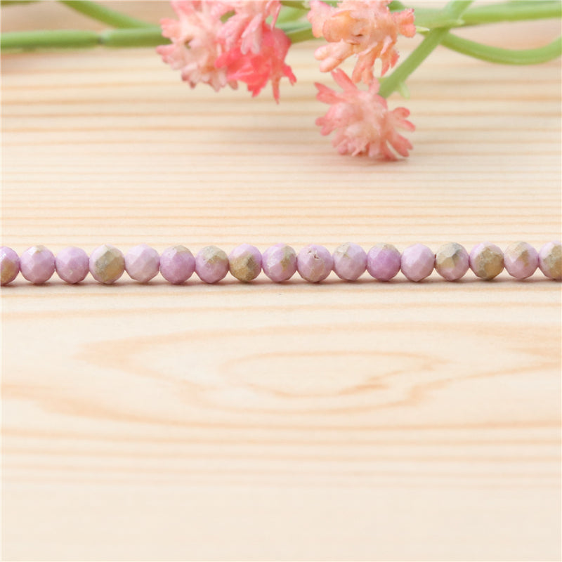 Natural Phosphosiderite Beads Round Faceted 3mm Hole 0.5mm about 127pcs 39cm strand