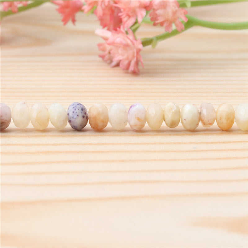 Natural Jade Beads Abacus Faceted 3x4mm Hole 0.6mm about 136pcs 39cm strand