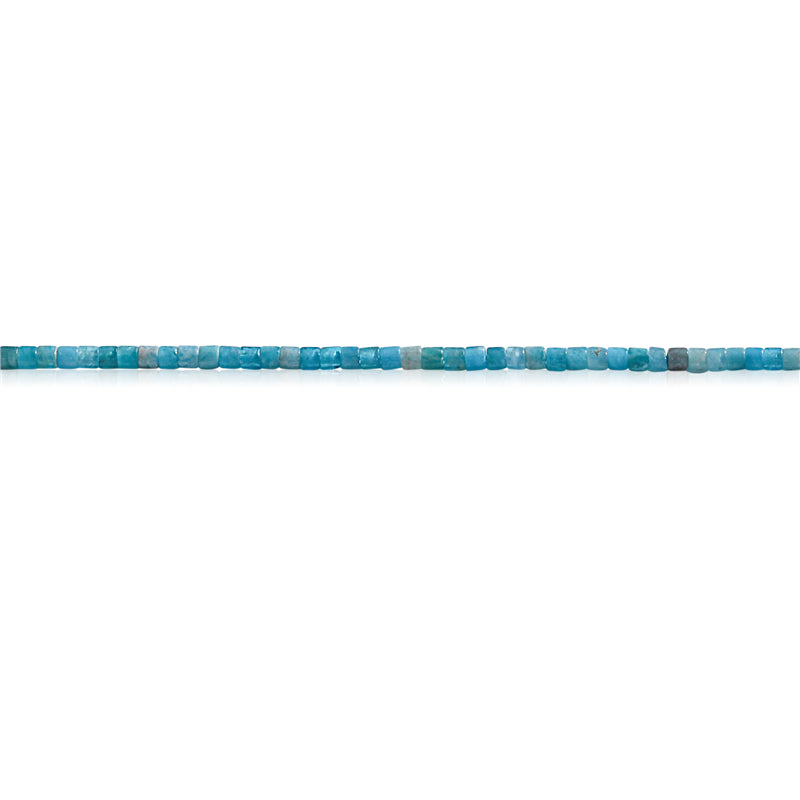 Cuentas de apatita natural Heishi 2x2 mm Agujero 0.6 mm Sobre 201 pieza 39 cm tira