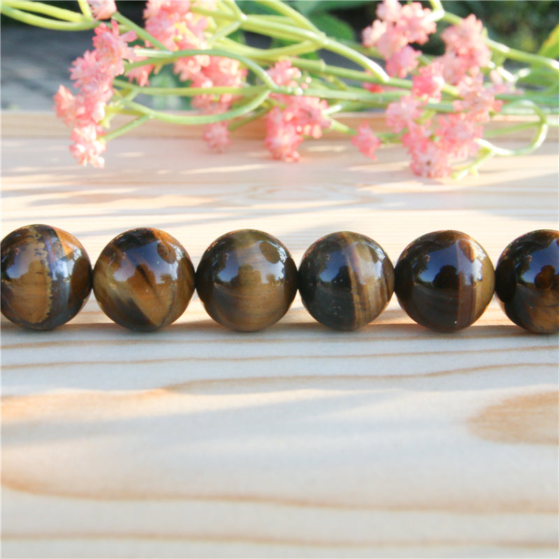 Natural Yellow Tiger Eye Beads Round 6mm Hole 0.8mm about 65pcs 39cm strand