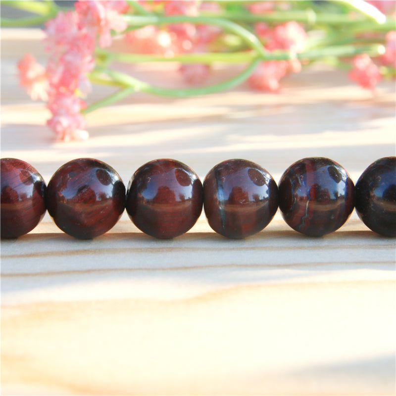 Natural Red Tiger Eye Beads Round 10mm Hole 1.2mm about 40pcs 39cm strand