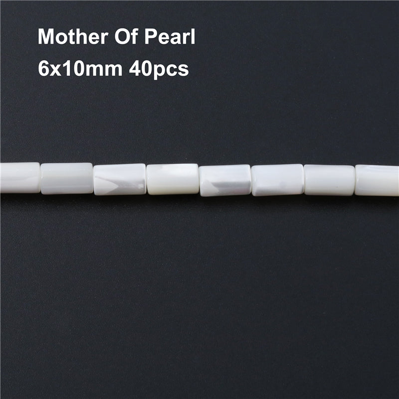 Natural Mother Of Pearl Shell Beads Barrel Shaped 6x10mm Hole 0.8mm about 40pcs 39cm strand