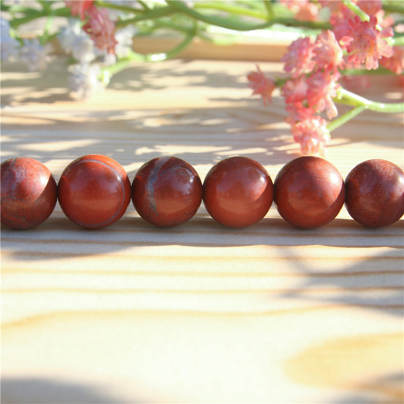 Natural Red Jasper Beads Round 6mm Hole 0.8mm about 65pcs 39cm strand