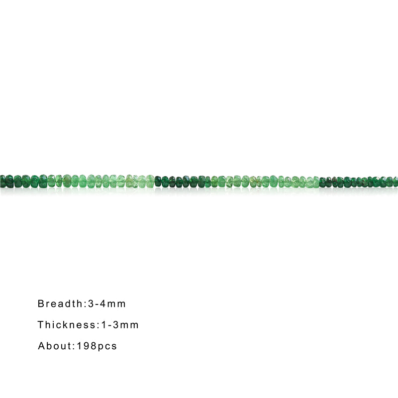 Natural 7A Tsavorite Beads Abacus Faceted 1-3x3-4mm Hole 0.6mm about 198pcs 39cm strand