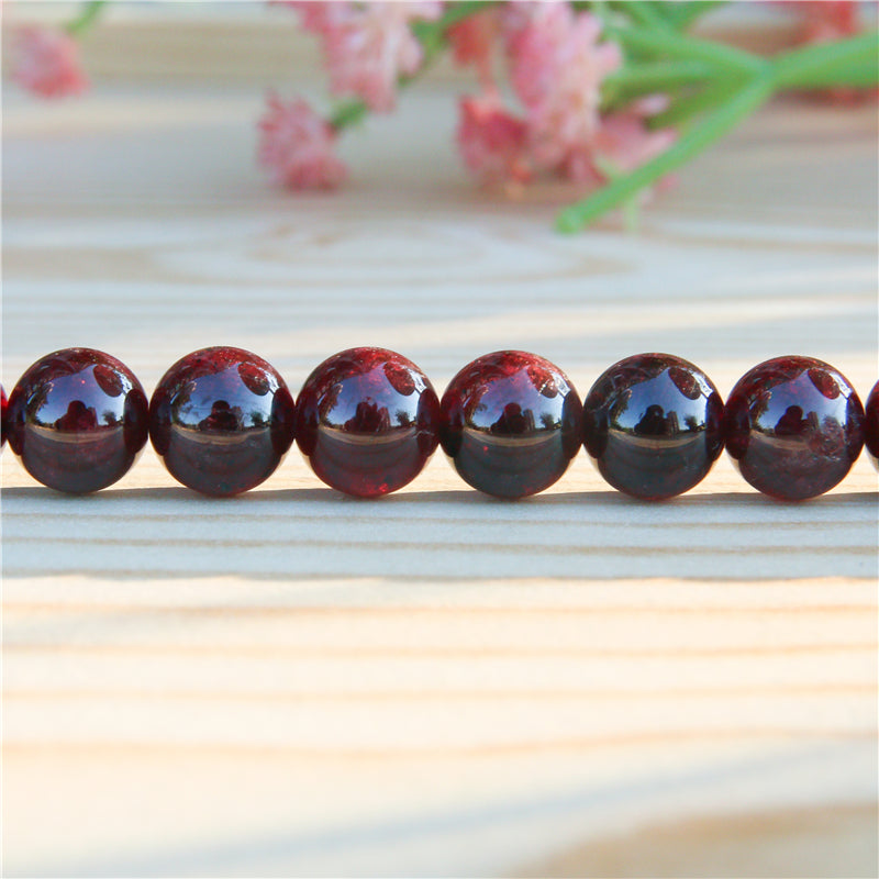 Natural Garnet Beads Round 10mm Hole 1.2mm about 40pcs 39cm strand