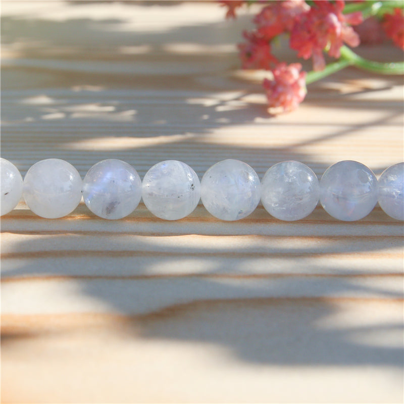 Natural Moonstone Beads Round 10mm Hole 1.2mm about 40pcs 39cm strand