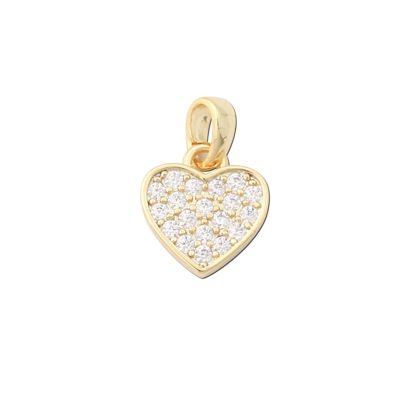 Pendenti in Ottone Accessori Pendenti a Forma di Cuore 10x11mm 10pz