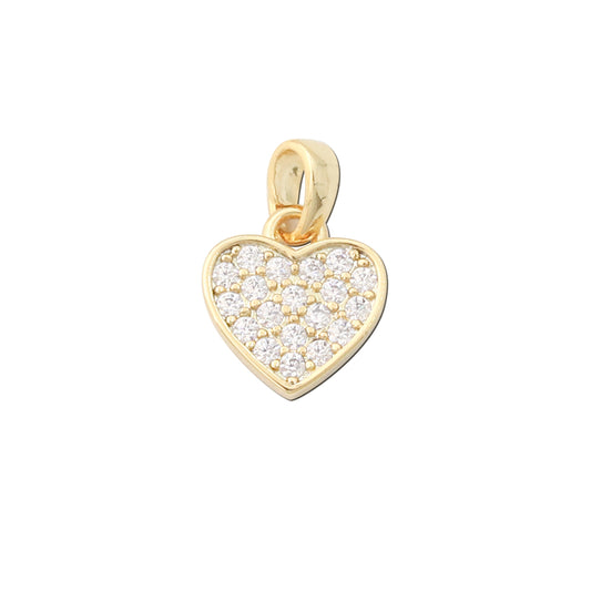 Pendenti in Ottone Accessori Pendenti a Forma di Cuore 10x11mm 10pz