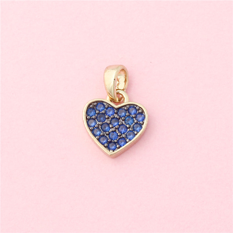 Accesorios para colgantes con dijes de latón en forma de corazón 10x11 mm 10 piezas