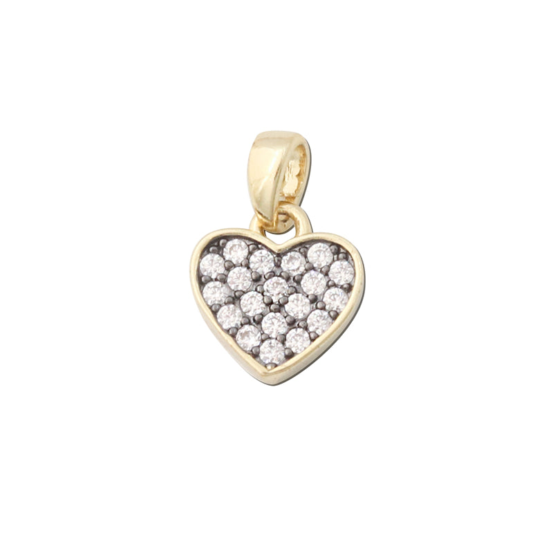 Pendenti in Ottone Accessori Pendenti a Forma di Cuore 10x11mm 10pz