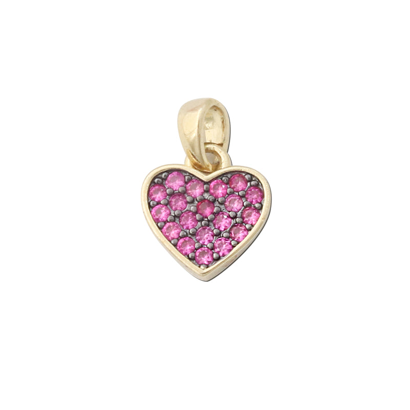 Accesorios para colgantes con dijes de latón en forma de corazón 10x11 mm 10 piezas