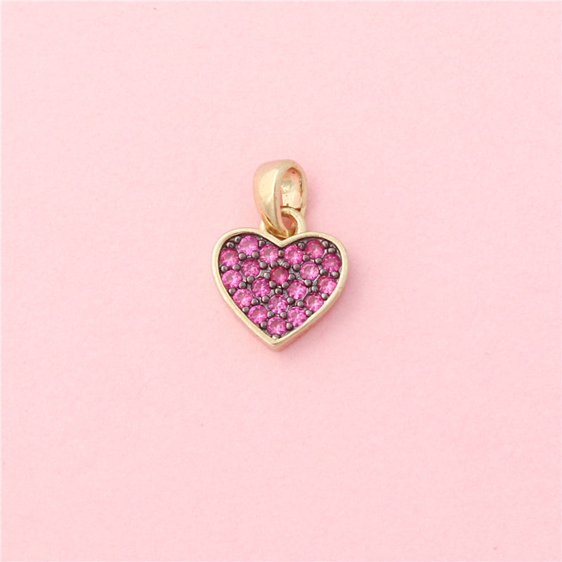 Accesorios para colgantes con dijes de latón en forma de corazón 10x11 mm 10 piezas