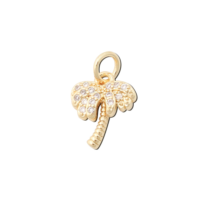 Pendenti in Ottone Accessori Pendenti Forma Albero di Cocco 10x12mm 10pz