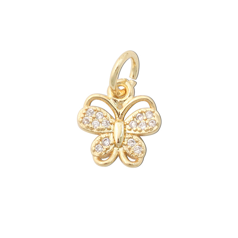 Breloques en Laiton Pendentifs Accessoires Forme Papillon 10x12mm 10pcs