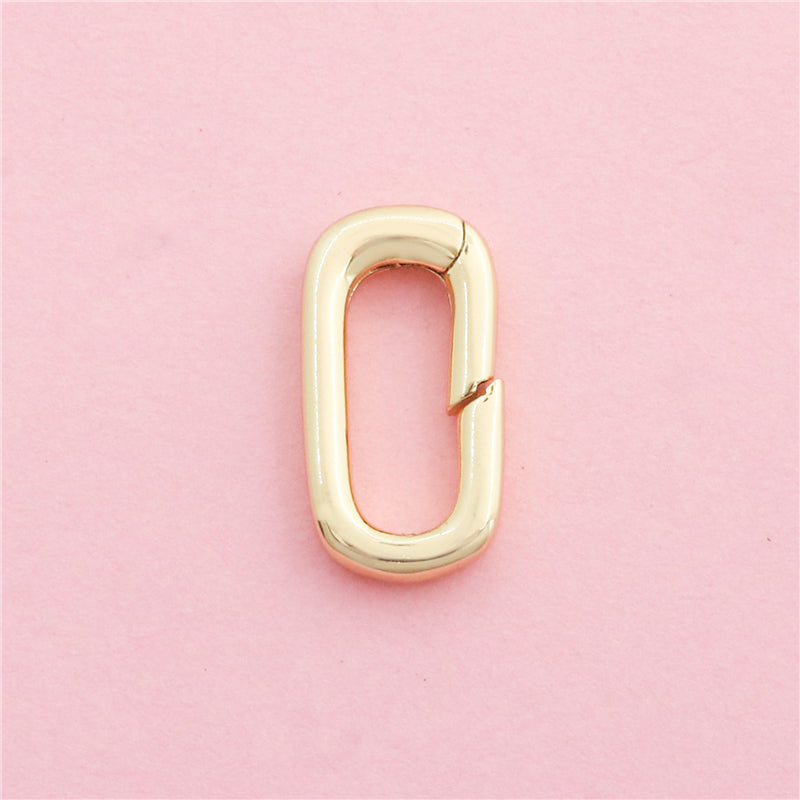 Brass Ring Spring Buckle Accessories 10x18mm 10pcs