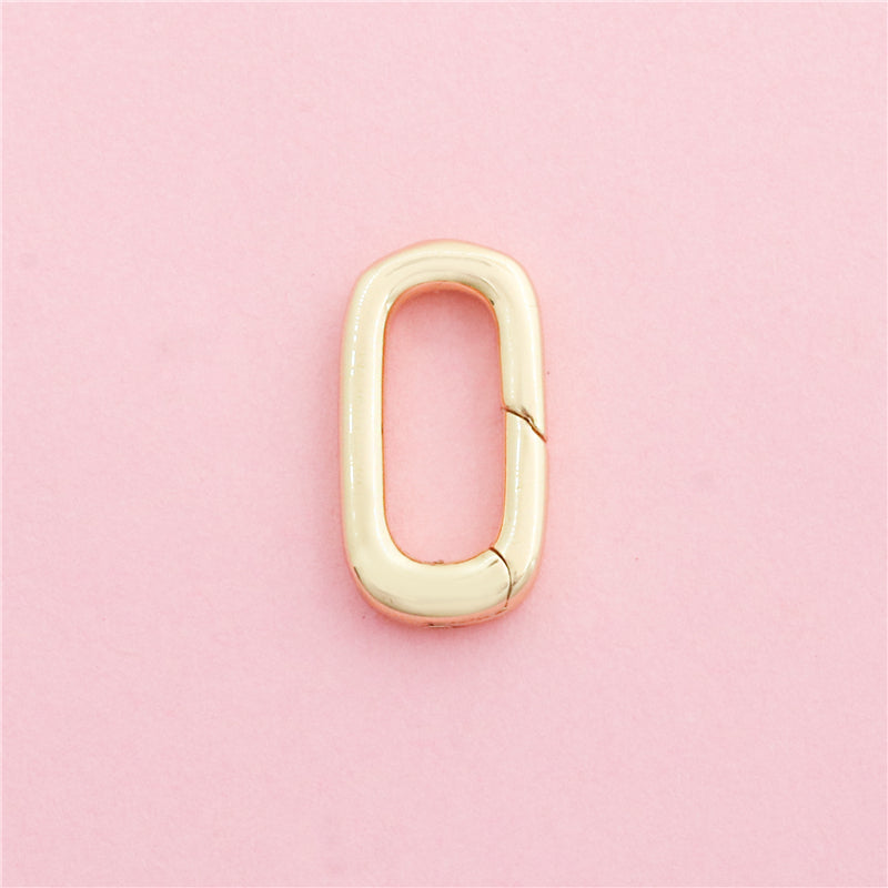 Brass Ring Spring Buckle Accessories 8x20mm 10pcs