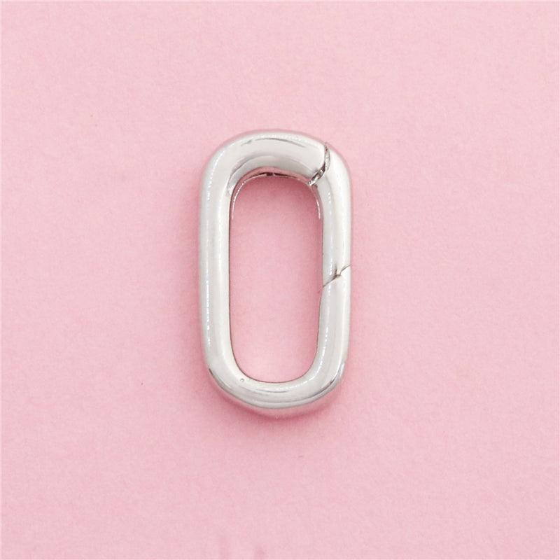 Brass Ring Spring Buckle Accessories 10x18mm 10pcs