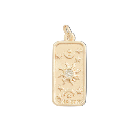 真鍮チャームペンダントアクセサリー 10x23mm 10個