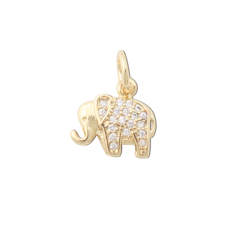 Brass Charms Pendants Accessories Elephant Shape 11x12mm 10pcs