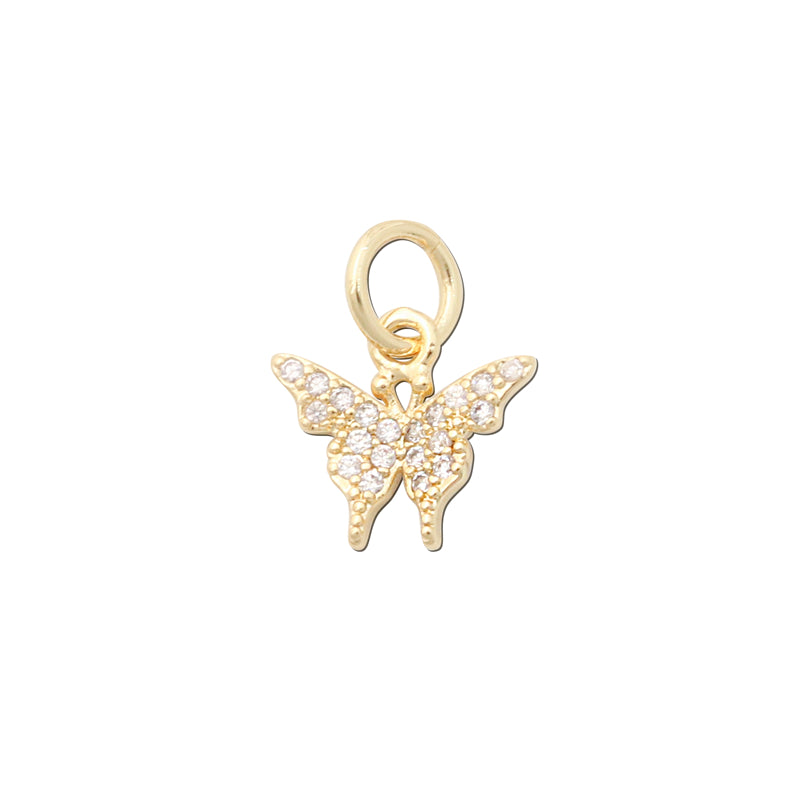 Brass Charms Pendants Accessories Butterfly Shape 11x12mm 10pcs