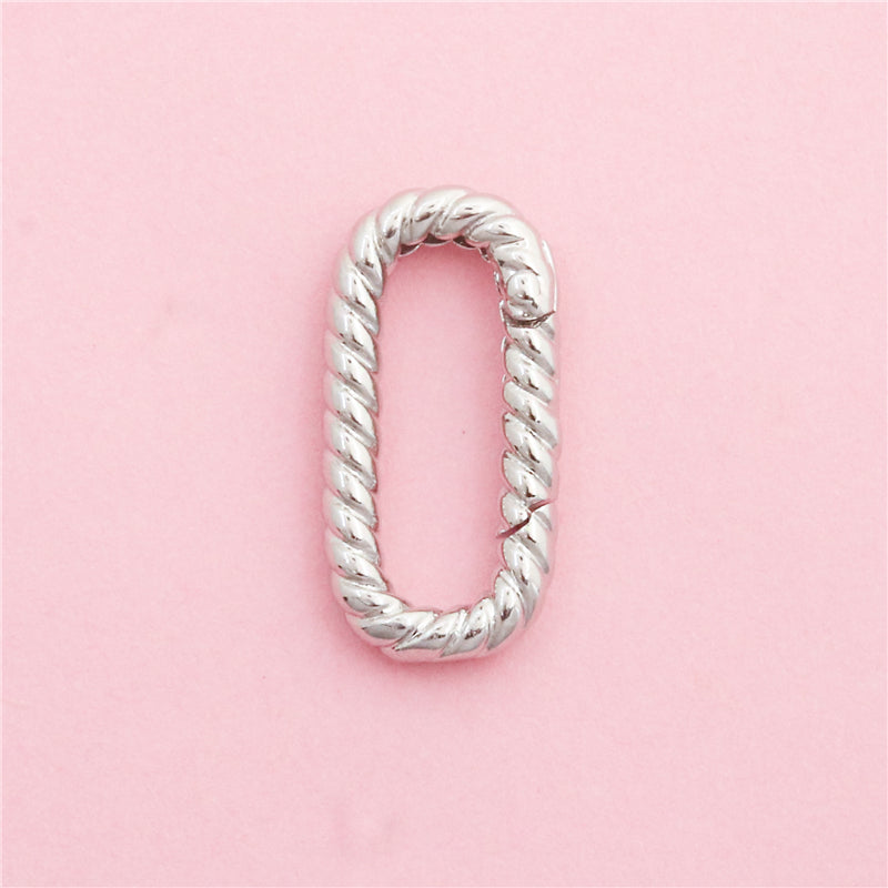 Brass Ring Spring Buckle Accessories 11x22mm 10pcs