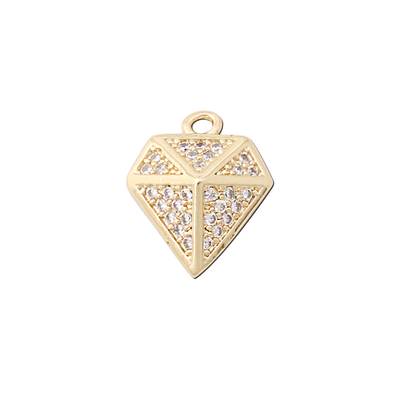 Brass Charms Pendants Accessories Heart Shaped 12x14mm 10pcs