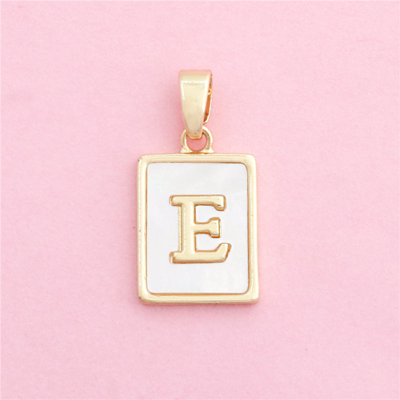 Brass Letter E Charms Pendants Accessories 12x18mm 10pcs