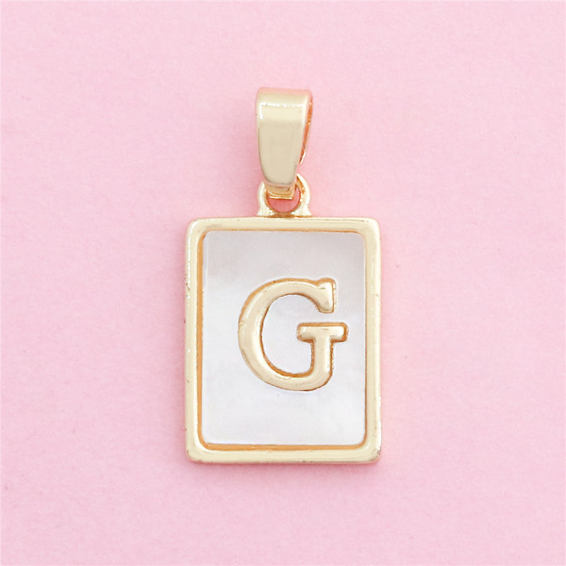 真鍮文字Gチャームペンダントアクセサリー12x18mm 10個