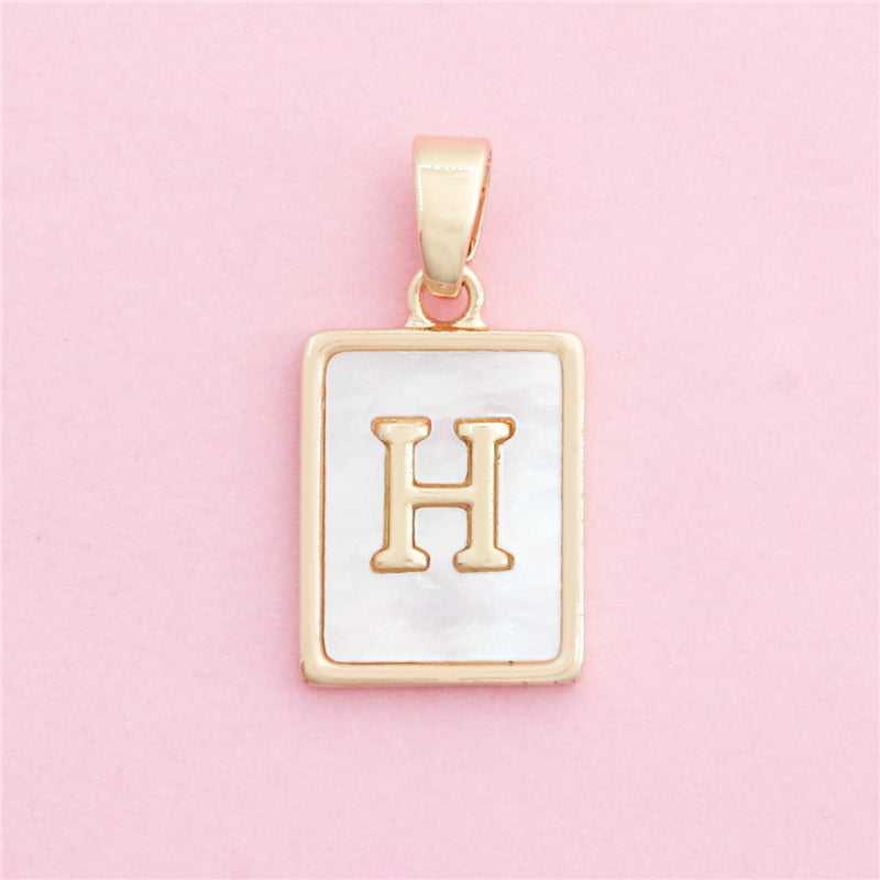 Pendentifs breloques en laiton lettre H accessoires 12x18mm 10pcs
