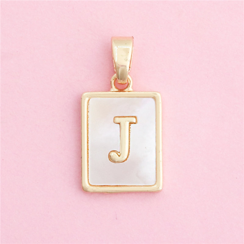 Pendentifs breloques en laiton lettre J accessoires 12x18mm 10pcs