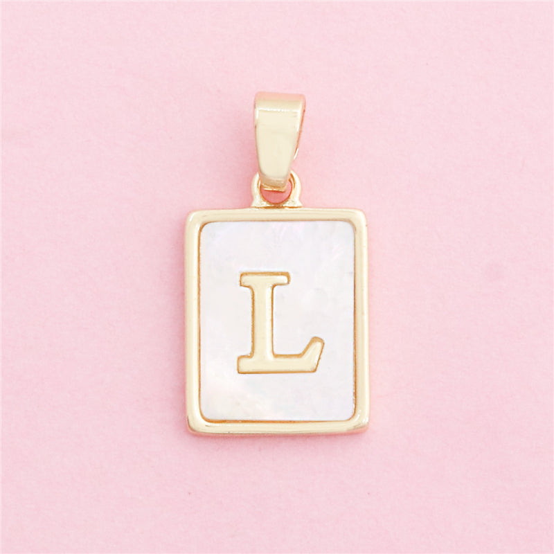Pendentifs breloques en laiton lettre L accessoires 12x18mm 10pcs