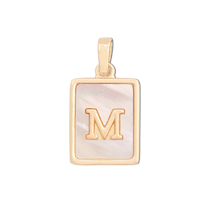 Dijes de latón con forma de letra M, accesorios para colgantes, 12 x 18 mm, 10 unidades