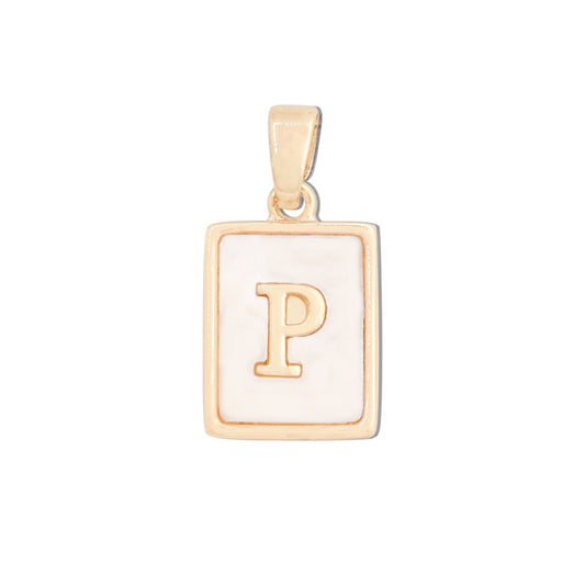 Messing Buchstabe P Charms Anhänger Zubehör 12x18mm 10St