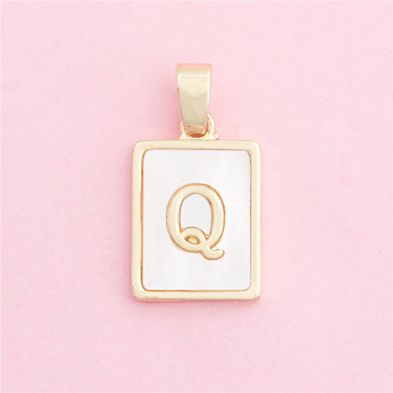 Messing Buchstabe Q Charms Anhänger Zubehör 12x18mm 10St