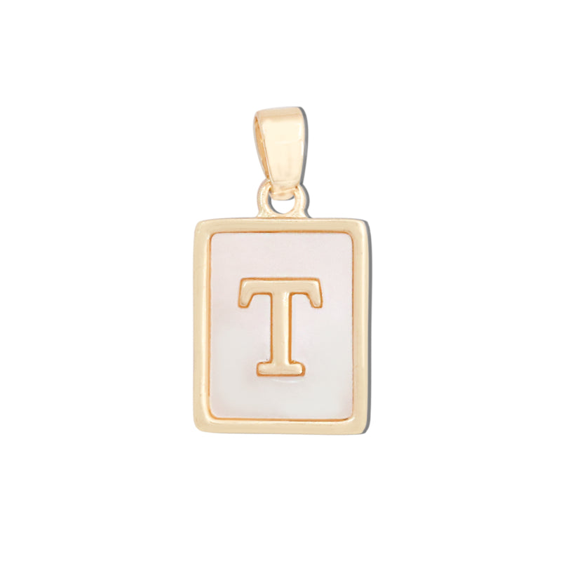 Messing Buchstabe T Charms Anhänger Zubehör 12x18mm 10St