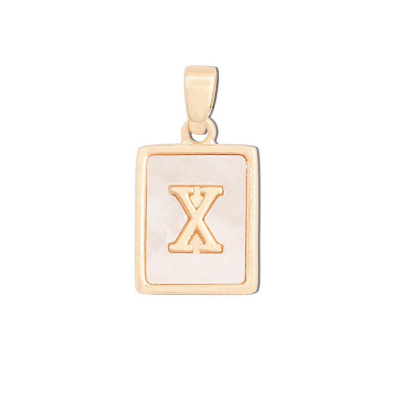 Acessórios de pingentes de amuletos de letra X de latão 12x18mm 10pcs