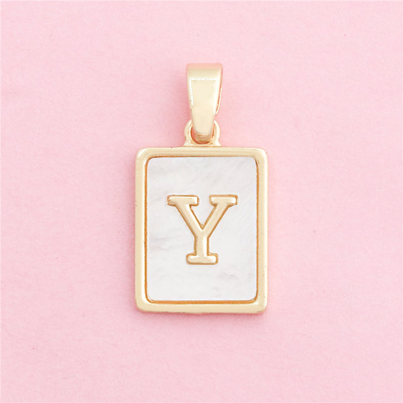 Messing Buchstabe Y Charms Anhänger Zubehör 12x18mm 10St