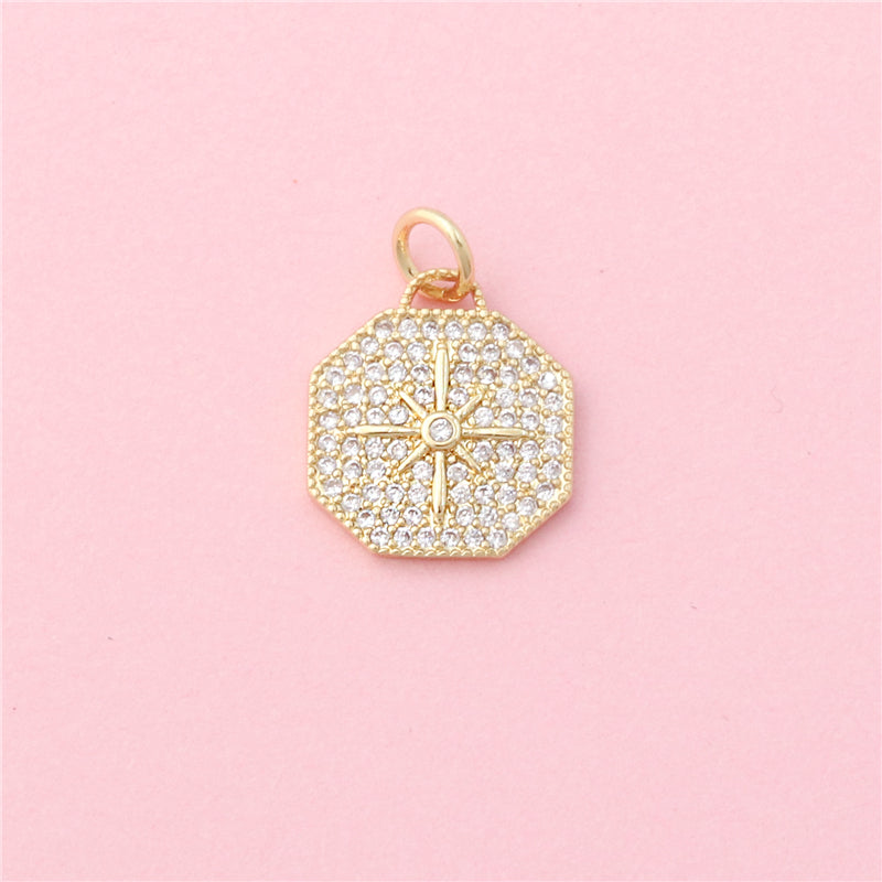 Pendenti Charms in Ottone Accessori 13x14mm 10pz