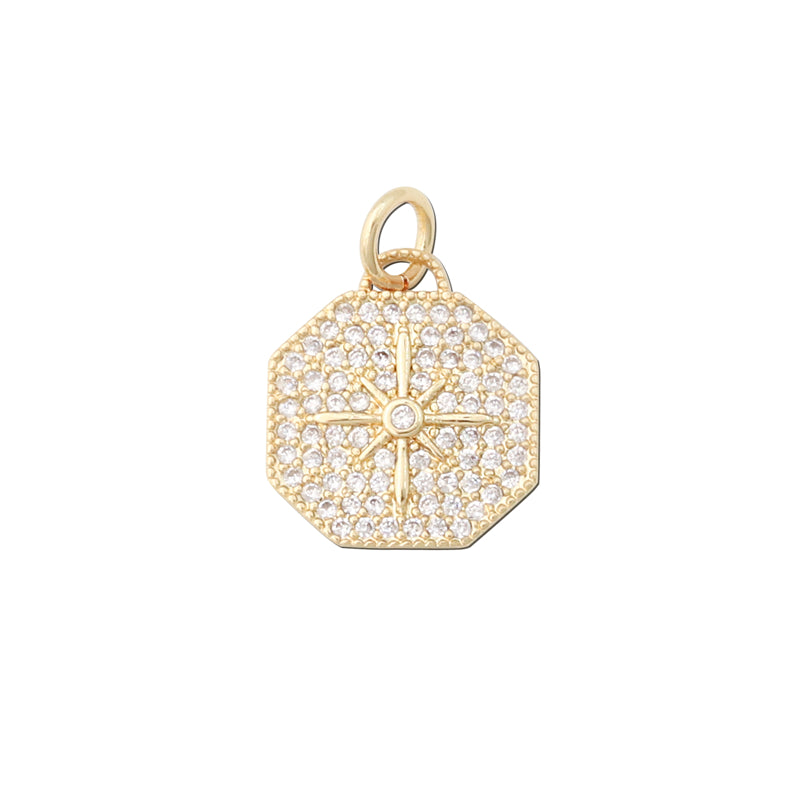 Pendenti Charms in Ottone Accessori 13x14mm 10pz