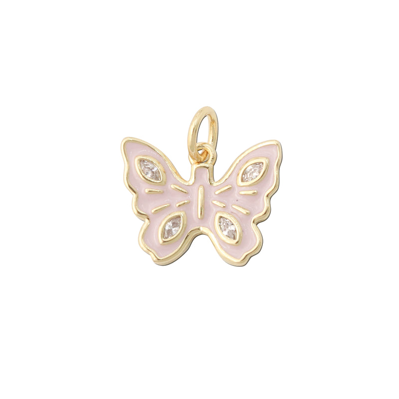 Brass Charms Pendants Accessories Butterfly Shape 13x16mm 10pcs