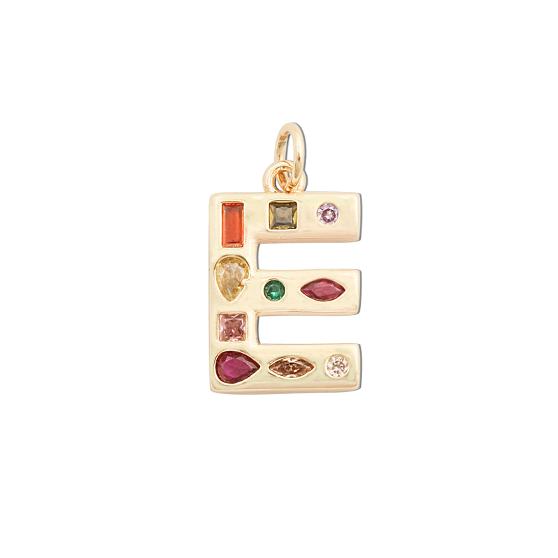 Pendentifs breloques en laiton lettre E accessoires 13x20mm 10pcs