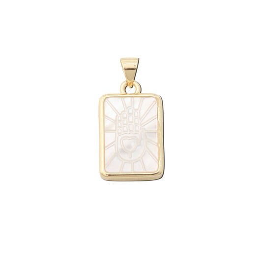 Pendenti Charms in Ottone Accessori Perla Conchiglia 13x21mm 10pz