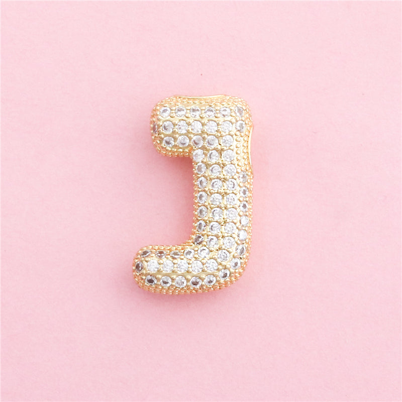 Pendentifs breloques en laiton lettre J accessoires 13x22mm 10pcs