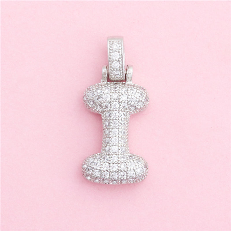 Messing Buchstabe I Charms Anhänger Zubehör 13x28mm 10St