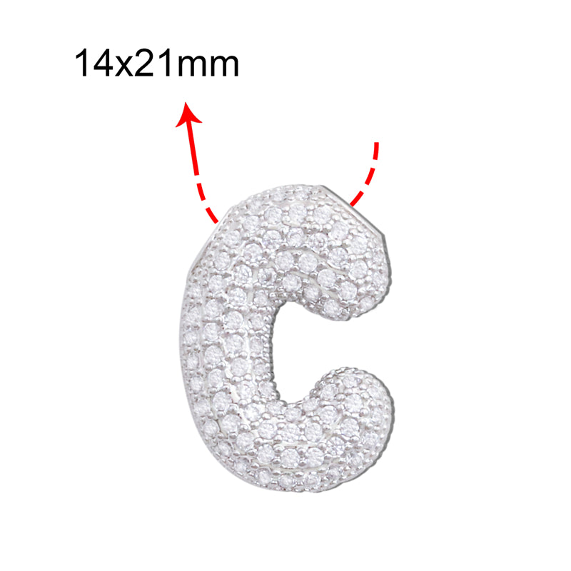 Messing Buchstabe C Charms Anhänger Zubehör 14x21mm 10St