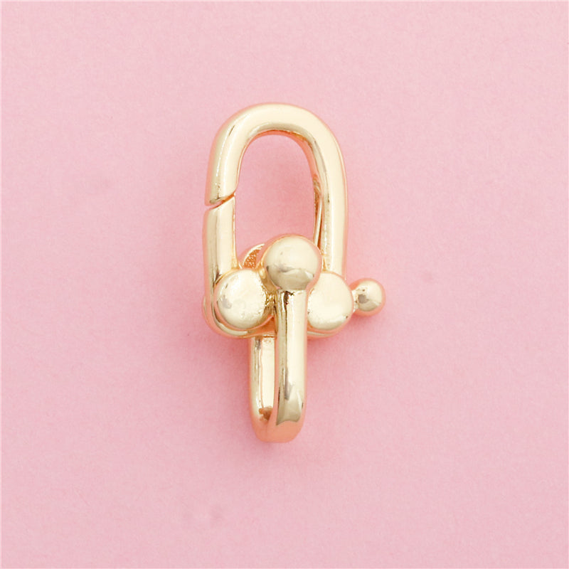 Brass Lobster Clasps Spring Buckle Accessories 14x24mm 10pcs