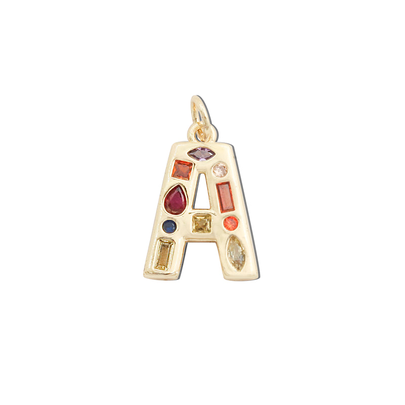 Brass Letter A Charms Pendants Accessories 15x20mm 10pcs