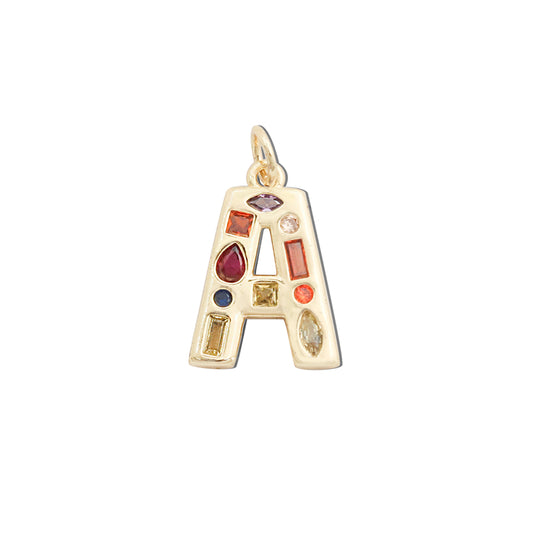 Brass Letter A Charms Pendants Accessories 15x20mm 10pcs