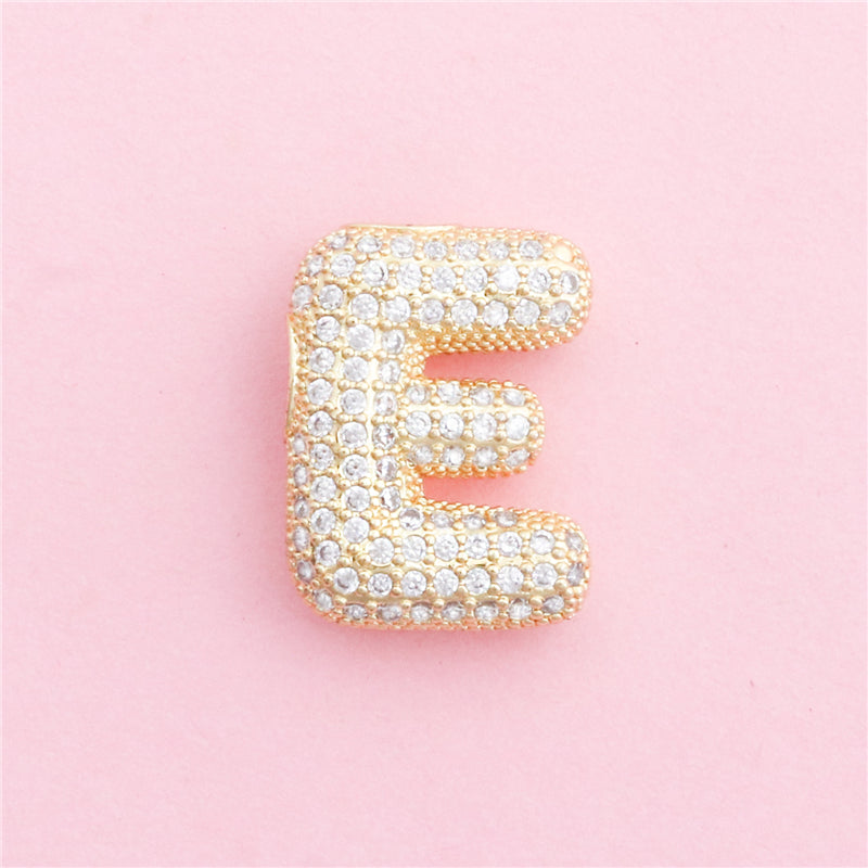 Pendentifs breloques en laiton lettre E accessoires 15x21mm 10pcs